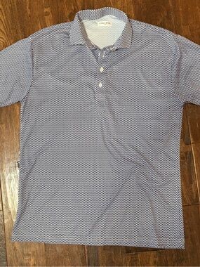Collars & Co Blue Micro-Pattern Polo